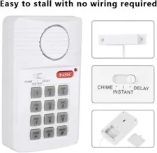 Loud  Door Alarm Security Pin Panic Keypad for Home Office Garage Shed