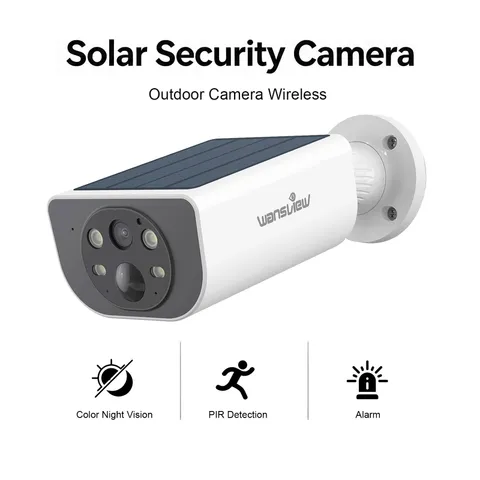 Wansview S1 Solar Security Camera Outdoor 2K Wifi Night Vision Motion Detect