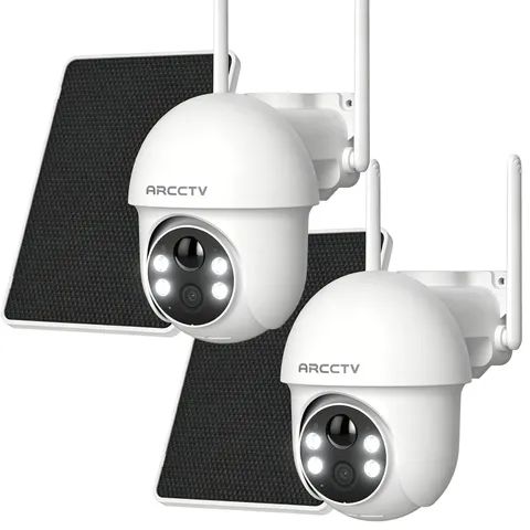 ARCCTV 4MP Wireless PTZ Security Camera WIFI Solar Battery Outdoor PIR Detection