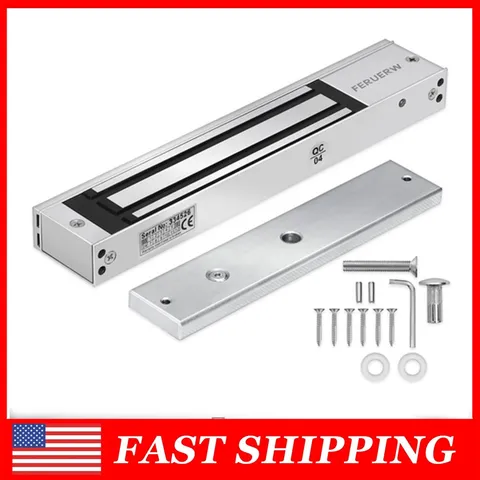 12V 24V Electric Magnetic Lock Gate System Access Control Maglock 280KG 600lbs