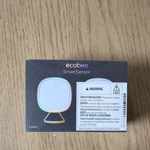 ecobee SmartSensor 2-Pack Wireless Indoor Occupancy Motion Sensors, White