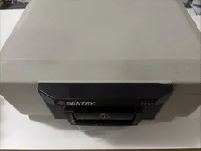 Sentry 1100 Fire Resistant Portable Safe Box with Key Lock for Valuables, Gray