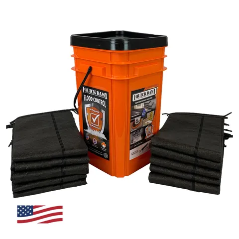 Quick Dam Flood Kit 10x5ft Bucket Orange