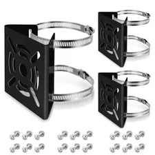 3 Pcs Universal Vertical Pole Mount for Wall Mounting Bracket with 6 Loops So...