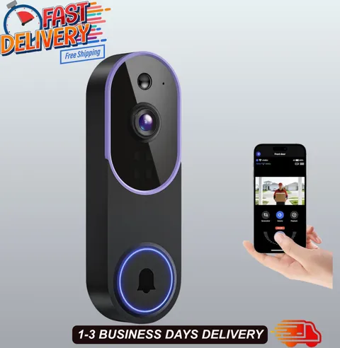 1080p Video Doorbell Camera Wireless Smart Security Night Vision AI Human Detect