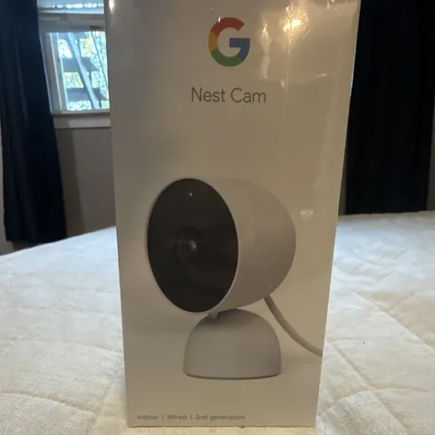 Google Nest Cam Indoor Wired 2nd Gen White 1080p Wi-Fi Works w/ Google Assistant