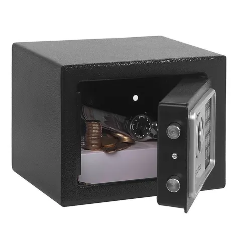 Mini Electronic Steel Safe Box Keypad Home Office Wall Mount 4.8L Black