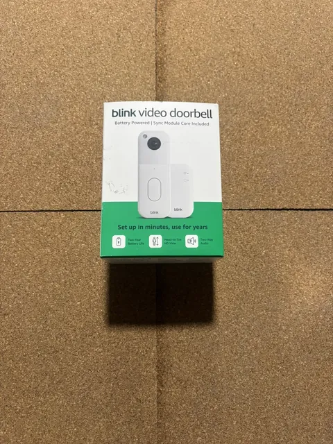 Unopened Blink Video Doorbell HD View, System White Ring Doorbell Alternative