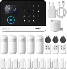 Alexa Goog Wireless WiFi GSM Professional Anti-Theft Wireless Home Alarm Kit