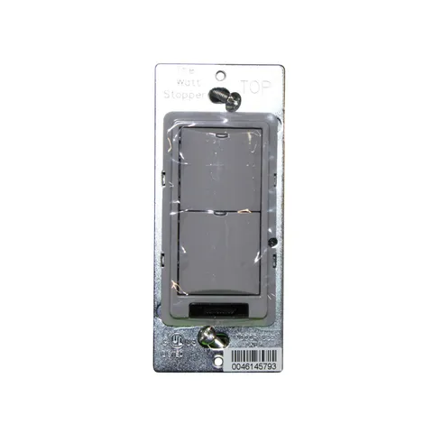 WATT STOPPER LMSW-102 2-BUTTON DIGITAL WALL SWITCH OCCUPANCY SENSOR, GRAY