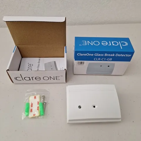 NEW, Set of 2, ClareOne Glass Break Detector Home Security Alarm CLR-C1-GB