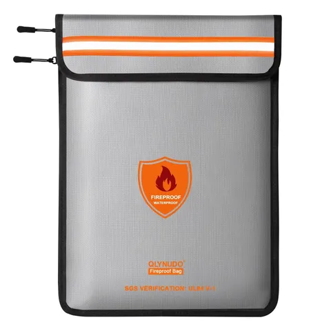 Fireproof Document Bag (15"x11") - SGS Certified 3-Layer Fireproof Money Bag ...