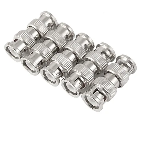 BNC Male to Male Connector RF Coax Adapter 5 Pcs for CCTV Camera