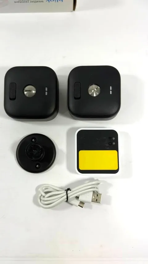 Blink 2pk Outdoor Camera w/ Mini 2 Camera, Weather Resistant 13' Power Adapter (
