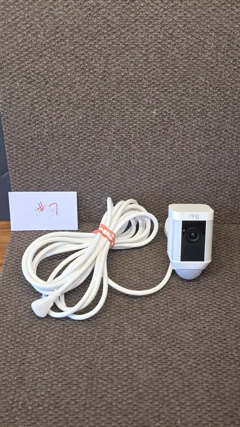 Ring Spotlight Cam Wired Plug-In Security Camera - White
