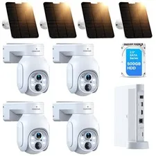 Solar Security Cameras Wireless Outdoor,2K Solar Cameras for Home Security, W...