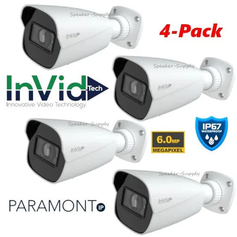 4 InVid 6MP Motorized Auto-Focus Bullet Lens 2.8-12mm Camera PAR-P6BIRA2812NH-AI