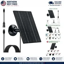 360° Adjustable 4W Solar Panel for Outdoor Security Cameras -  Waterproof
