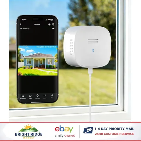 2K Window Security Camera with Night Vision, Motion Detection & Two-Way Audio