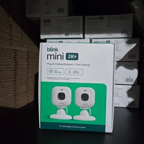 Blink Mini 2K+ (newest model) – 2 cameras (White)