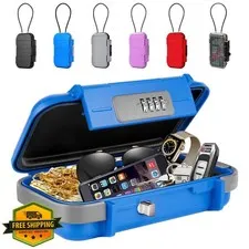 BKNOOU Portable Safe Blue Removable Chain Waterproof