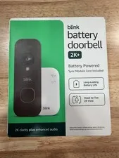 Blink - Battery Black Doorbell 2K+ Sync Module Core Wireless Video NEW SHIPPING