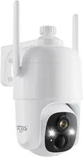 360° PTZ Security Cameras Wireless Outdoor Wifi, 2K Powered Home Security Camera