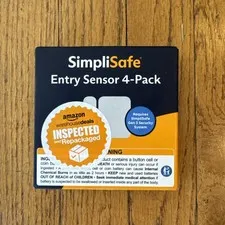 SimpliSafe Entry Sensor 4-Pack Window Door Security Sealed Internal Box Open Box