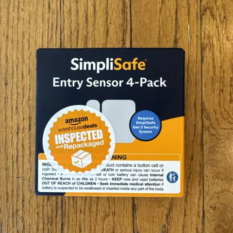 SimpliSafe Entry Sensor 4-Pack Window Door Security Sealed Internal Box Open Box