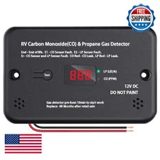 RV Carbon Monoxide & Propane Gas Alarm, Dual CO/LP Detector with Separate LCD In