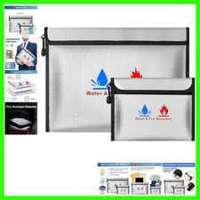Durable Fire & Water-Resistant Safety Pouches - Compact Sizes for Every Use