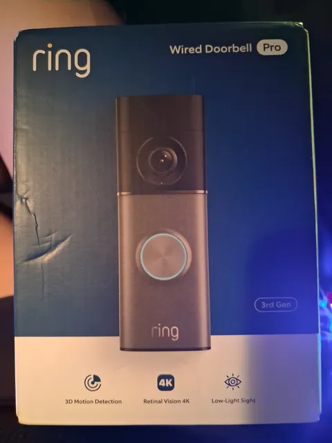Ring Wired Doorbell Pro (3rd Gen) Retinal 4K New+ Sealed