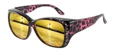Night Vision Driving Glasses Anti Glare Purple Havana Night Driving Yellow