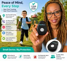 AngelSense GPS Tracker for Kids - Autism, Elderly, 1 Year Service Included------