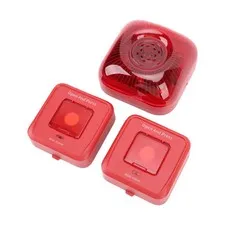 4 Pack Wireless RF 433MHz Fire Alarm Bell Sound Light Alert US Plug V1