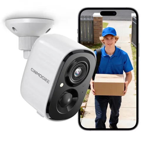 2.5K Wireless Outdoor Security Camera, Color Night Vision, Battery Powered Wifi