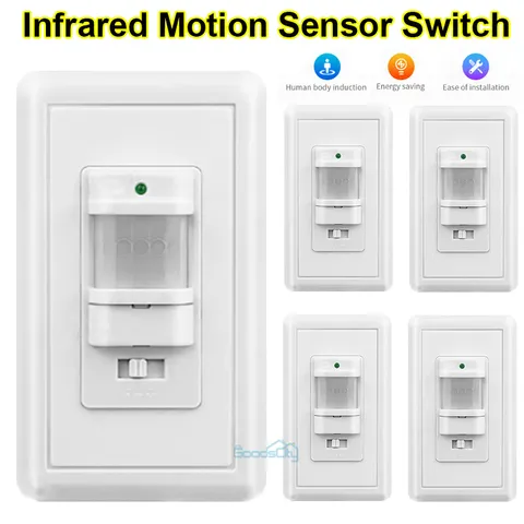 Automatic On/Off Motion Sensor PIR Infrared Motion Sensor Switch Indoor Outdoor