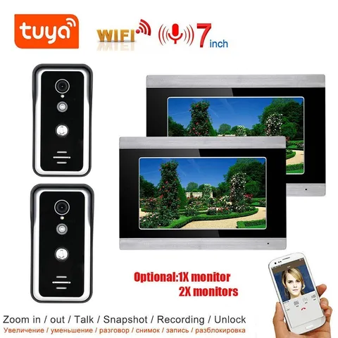 TUYA Video Intercom WIFI Video Door Phone System Home Intercom with 7" Screen
