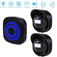 Waterproof 656ft Wireless Driveway Alarm Motion Sensor Alarm Indoor Outdoor H2C8