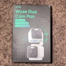 Wyze Duo Cam Pan Dual 2K Indoor/Outdoor WiFi Security Camera White Open Box