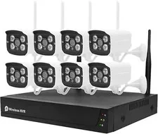 Supersonic 8-Channel HD Wireless Security Camera System Outdoor/Indoor SC-5008NV