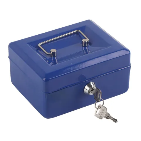 Mini Cash with Lock, Small Safe with 6 Compartments, Iron Money Storage for H...