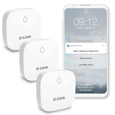 D-Link Add-On Remote Battery-Powered Water Leak Sensing Pod Long-Range