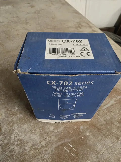 Optex Selectable Area Pir Detector P/N CX-702 Used