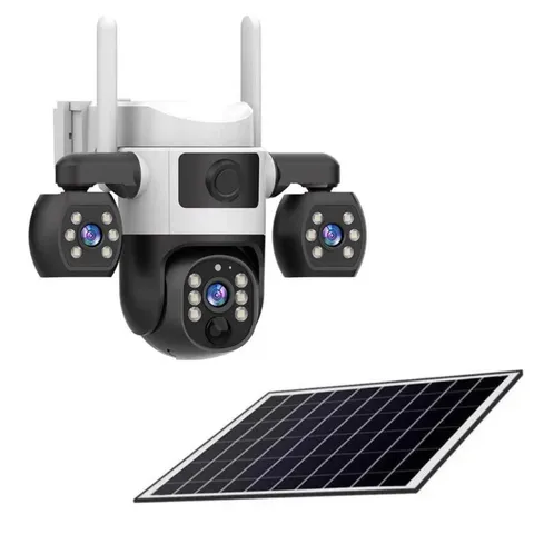 Solar Security Cam – WiFi/4G, 3‑Screen, Auto Charging, Outdoor