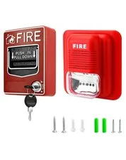 Wired Emergency Fire Alarm Station 12V/24V DC Sound & Light
