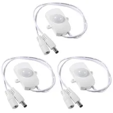 3Pcs DC 5V-24V 5A PIR Sensor LED Motion Sensor Switch,Body Infrared Sensing Cont