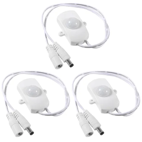 3Pcs DC 5V-24V 5A PIR Sensor LED Motion Sensor Switch,Body Infrared Sensing Cont