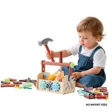 54-Pcs Wooden Tool Set with Electric Drill for Toddlers | Montessori pretend