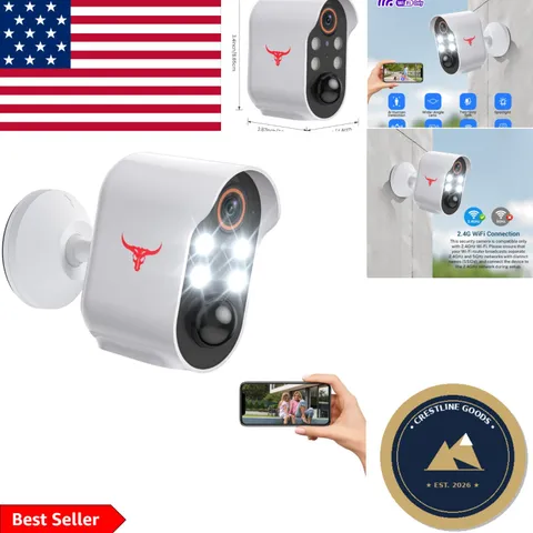 Rechargeable Wireless Security Camera 1080p with Two-Way Talk and Night Vision